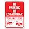 Signmission No Parking No Estacionar Tow Away Zone Directional Arrow Tacionamiento Zona De Carga, A-1824-23706 A-1824-23706 - alternate 1